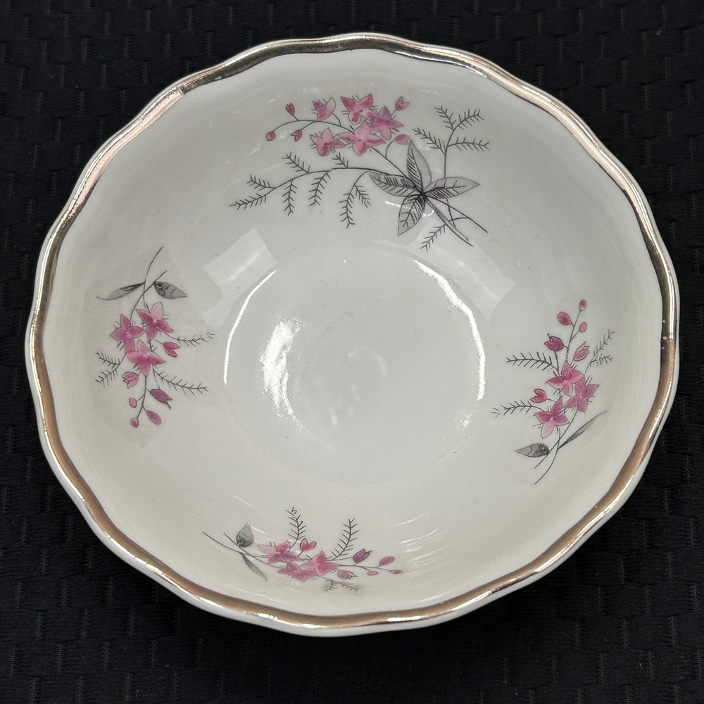Favolina Karolina Jarolina Poland 3879 Fruit BowlSilver Scalloped Floral‎ 6